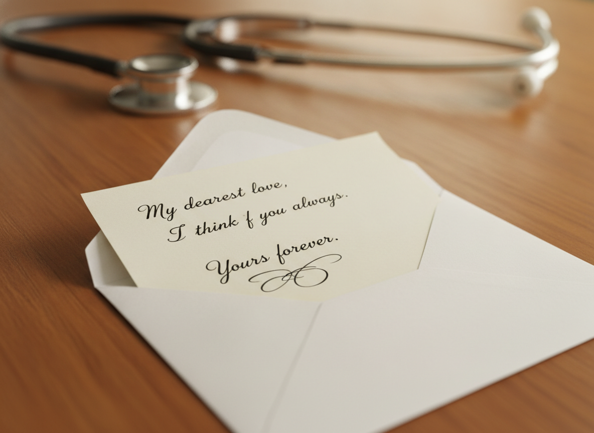Handwritten note for patient outreach